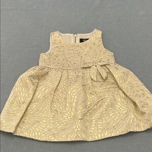 Charming Gold Floral Kids Dress